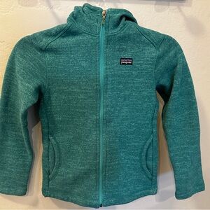 Little Girls Patagonia Kids' Green Full-Zip Hoodie M 10